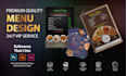 do restaurant menu design, takeaway, trifold, food flyer