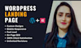 create wordpress landing page design or single page website using elementor pro