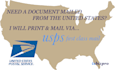 print and mail documents from the united states