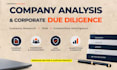 conduct company research, due diligence, and competitive analysis