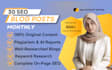 30 SEO blog posts monthly with high quality images