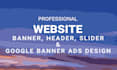 design web banner, header, slider and google ads banner