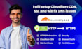setup cloudflare CDN, SSL and will fix dns issues