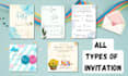 design invitation cards with littlebit animation