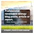 prepare a renewable energy blog post article or report