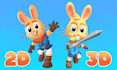 3d model your 2d character