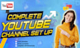 setup, manage brand youtube channel, and fix SEO