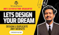create full website,copy clone or redesign clean and modern wordpress website