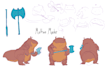 design character reference sheets for animation, comics, vtuber rigs