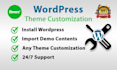 setup wordpress theme import demo pro customization and serve any wordpress help