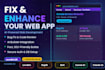 develop, fix ai web app or saas mvp using lovable, replit, bolt, cursor