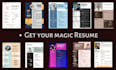 provide a professional resume and uncommon design