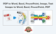 convert PDF to word, excel, scan PDF or jpg convert, typing