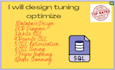 write tuning optimize sql, indexing, design database, er diagram