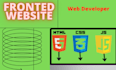 do frontend web development in HTML CSS javascript