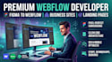 build a high converting webflow landing page, business site