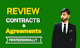review agreements and contract professionally