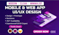 design uiux, prototype for a mobile app or web app in xd
