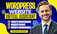 be your wordpress virtual assistant, provide website maintenance, help, support