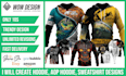 create awesome hoodie, aop hoodie, sweatshirt designs
