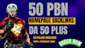 do 50 SEO manual homepage contextual da 50 plus backlinks