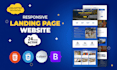 create a responsive HTML CSS landing page website