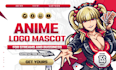 design gaming mascot anime logo with your character