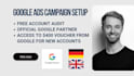 setup your google ads adwords PPC campaigns in german or english