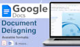 create beautiful looking google docs template