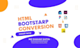 convert PSD to html figma to html bootstrap tailwind