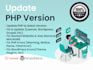 upgrade, update PHP website to 8, latest version from 7 and 5