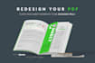 design PDF reports, business documents, lead magnets