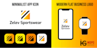 create a minimalist or modern business app logo design