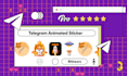 create funny animated telegram sticker