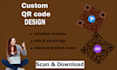 create a custom professional qr code design with a logo
