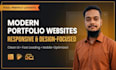 create a professional portfolio website with modern design and responsive layout