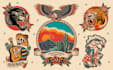 create a traditional or old school style tattoo design