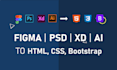 convert psd to html figma to html sketch to html css bootstrap responsive