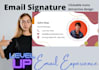 design HTML email signature with clickable icons