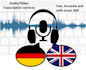 do a transcription in the german or english language
