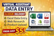 do data entry, web research, product upload as virtual assistant