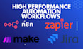 create automation workflows, n8n, make, zapier