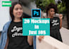 make high resolution tshirt logo and design mockups