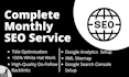 do complete monthly SEO service and monthly backlink service
