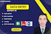 be your virtual assistant for data entry, data mining, web research