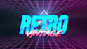 make retro vintage vhs 80 style text title trailer animation