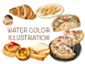 do aesthetic watercolor illustration for your menu book