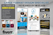 design modern roll up, standee, pull up or pop up banner