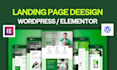 build wordpress landing page squeeze page elementor landing page design