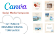 create instagram templates for a beautiful feed by canva